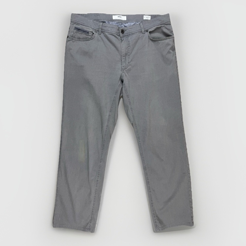 Brax Cooper Fancy 38x30 Gray Stretch Jeans Regular Fit‎ Preppy Elevated Basic